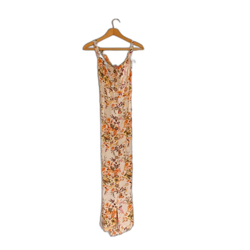 Angie NWT Cottagecore Floral Maxi Dress M Halter Neck Boho Summer Style New - Picture 3 of 9